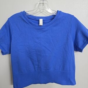 Aerie Vibrant Blue Women's Seamless Crop Top size XL